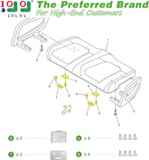 10L0L Golf Cart Seat Hinge Set for Yamaha G&E G29